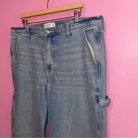 Abercrombie & Fitch Jeans Women’s Size 18 Long Light Blue Denim 90’s Relaxed - Picture 5 of 9